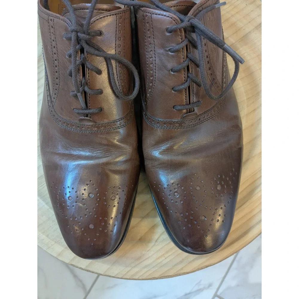 Allen Edmonds Siena Brown Leather‎ Wingtip Oxford Dress Shoes Mens Size 12 D